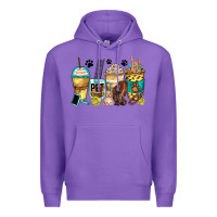 Purple pet groomer coffee cups Premium Hoodie - Zillion Design Studio