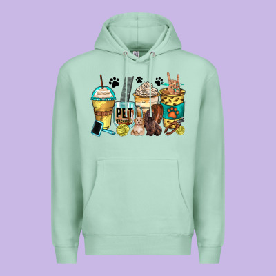 Pet Groomer Coffee Cups Premium Hoodie Designed By Zillion Design Studio