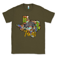 Army Green texas map armadillo Classic Tee - BarkalooDesign