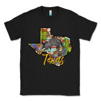 Black texas map armadillo Classic Tee - BarkalooDesign