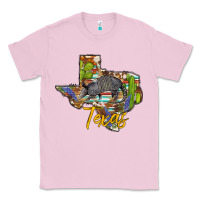 Bubblegum Pink texas map armadillo Classic Tee - BarkalooDesign
