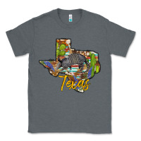 Charcoal Heather texas map armadillo Classic Tee - BarkalooDesign
