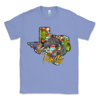 Colony Blue texas map armadillo Classic Tee - BarkalooDesign