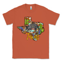 Copper texas map armadillo Classic Tee - BarkalooDesign