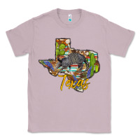 Lilac texas map armadillo Classic Tee - BarkalooDesign