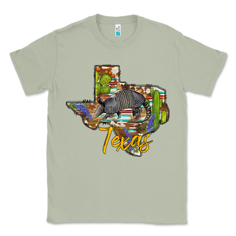 Texas Map Armadillo Classic Tee by BarkalooDesign | Teevron