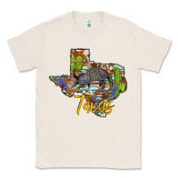 Natural texas map armadillo Classic Tee - BarkalooDesign