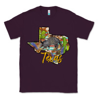 Plum texas map armadillo Classic Tee - BarkalooDesign