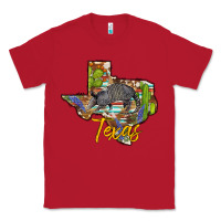 Red texas map armadillo Classic Tee - BarkalooDesign