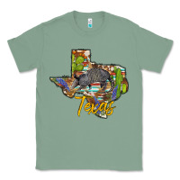 Sage texas map armadillo Classic Tee - BarkalooDesign