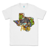 White texas map armadillo Classic Tee - BarkalooDesign
