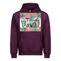 Mauve Wine nurse coffee cups Urban Hoodie - Zillion Design Studio