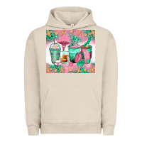 Pigment French Oak nurse coffee cups Urban Hoodie - Zillion Design Studio
