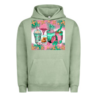 Pigment Oil Green nurse coffee cups Urban Hoodie - Zillion Design Studio