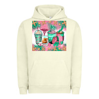 Pigment Pistachio nurse coffee cups Urban Hoodie - Zillion Design Studio