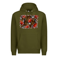 Army Green christmas football Premium Hoodie - RanaPortraitStore