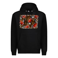 Black christmas football Premium Hoodie - RanaPortraitStore
