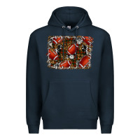 Navy christmas football Premium Hoodie - RanaPortraitStore