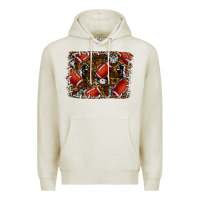 Oatmeal Heather christmas football Premium Hoodie - RanaPortraitStore