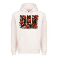 Pale Pink christmas football Premium Hoodie - RanaPortraitStore
