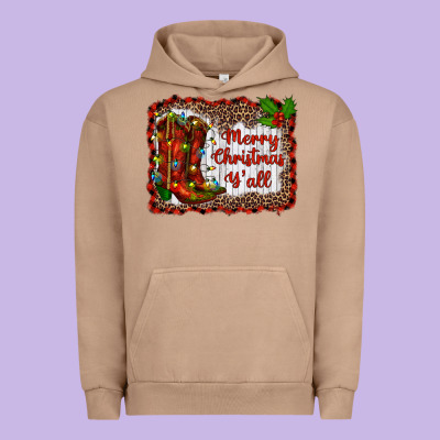 Merry Christmas Yall Urban Hoodie Designed By Ranaportraitstore