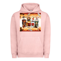 Pigment Salmon harry coffee cups Urban Hoodie - Zillion Design Studio