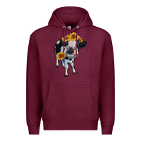 Burgundy heifer cow Premium Hoodie - RanaPortraitStore