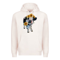 Pale Pink heifer cow Premium Hoodie - RanaPortraitStore