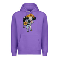 Purple heifer cow Premium Hoodie - RanaPortraitStore