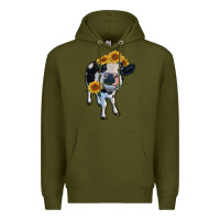 Army Green heifer cow Premium Hoodie - RanaPortraitStore