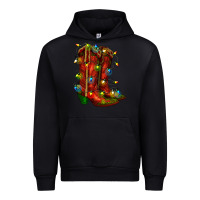 Black christmas western boots with lights Urban Hoodie - RanaPortraitStore