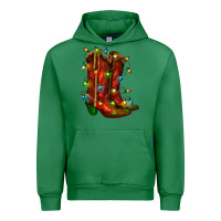 Emerald christmas western boots with lights Urban Hoodie - RanaPortraitStore