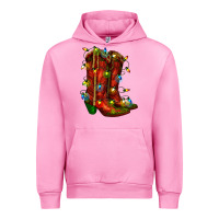 Fuchsia Pink christmas western boots with lights Urban Hoodie - RanaPortraitStore