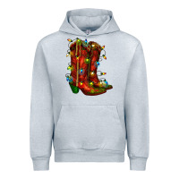 Heather Grey christmas western boots with lights Urban Hoodie - RanaPortraitStore