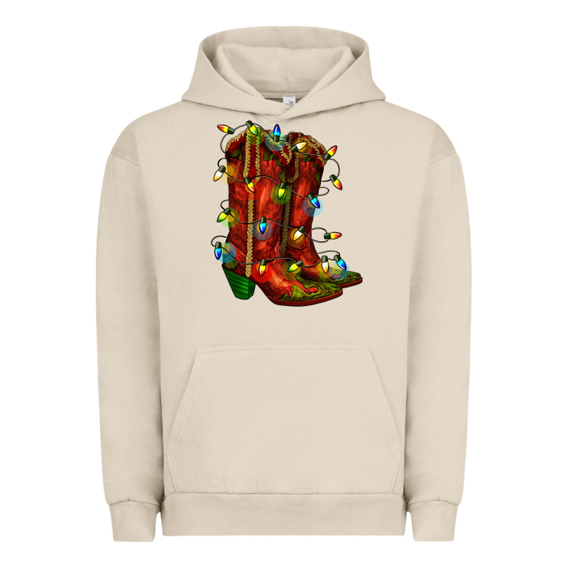 Christmas Western Boots With Lights Urban Hoodie by RanaPortraitStore | Teevron