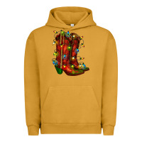 Pigment Peanut Butter christmas western boots with lights Urban Hoodie - RanaPortraitStore