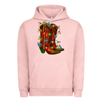 Pigment Salmon christmas western boots with lights Urban Hoodie - RanaPortraitStore