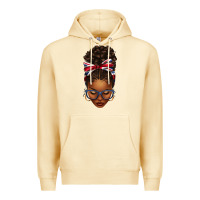 Pina Colada union jack flag afro messy bun Premium Hoodie - texasbilliewilder