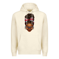 Sandshell union jack flag afro messy bun Premium Hoodie - texasbilliewilder