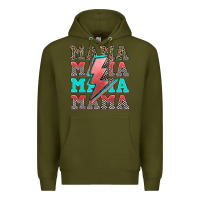 Army Green racing mama mama mama Premium Hoodie - AdoDesignShop