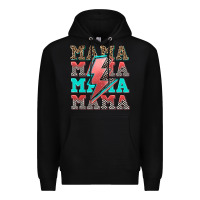 Black racing mama mama mama Premium Hoodie - AdoDesignShop