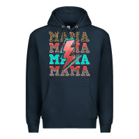 Navy racing mama mama mama Premium Hoodie - AdoDesignShop