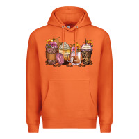 Carrot leopard rose glitter flowers coffee cups Premium Hoodie - Zillion Design Studio