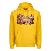 Lemon leopard rose glitter flowers coffee cups Premium Hoodie - Zillion Design Studio