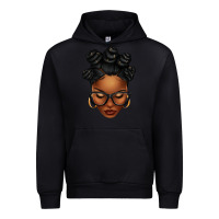 Black afro woman with bantu knots Urban Hoodie - texasbilliewilder