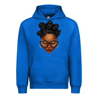 Cobalt afro woman with bantu knots Urban Hoodie - texasbilliewilder