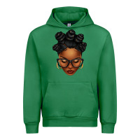 Emerald afro woman with bantu knots Urban Hoodie - texasbilliewilder