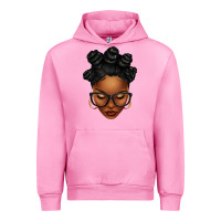 Fuchsia Pink afro woman with bantu knots Urban Hoodie - texasbilliewilder