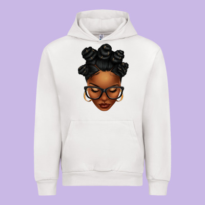Afro Woman With Bantu Knots Urban Hoodie Designed By Texasbilliewilder