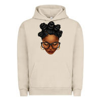 Pigment French Oak afro woman with bantu knots Urban Hoodie - texasbilliewilder